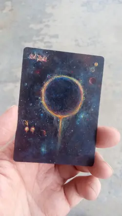 MtG Sol Ring Full Magic Altered Hand Painted Art Original Alter - Image 2
