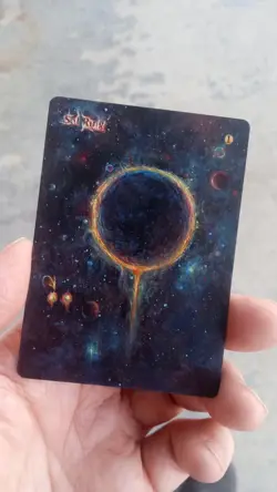 MtG Sol Ring Full Magic Altered Hand Painted Art Original Alter - Image 3