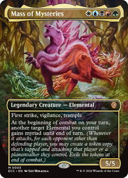 1 x Mass of Mysteries - Foil - Borderless - Commander: Lorwyn Eclipsed - NM-Mint - Image 1