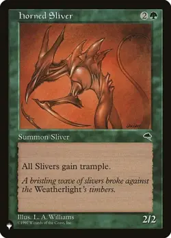 1x Horned Sliver - Retro Frame NM Eng MTG - The List - Image 1