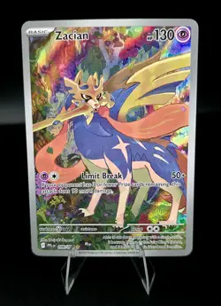 2025 Pokemon Phantasmal Flames PFL EN Zacian Illustration Rare #100/094 - Image 1