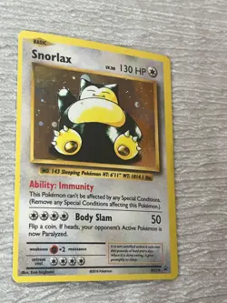 Pokemon SNORLAX XY179 Collecting Card - VERY GOOD to MINT - never played with - - Image 3