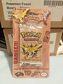 1999 Pokemon Fossil Blister Pack - Factory Sealed (Unopened) WOTC Zapdos - Image 1