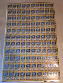Uncut Sheet Of 1st Edition Base Set Machamp Pokemon Tcg - Image 1