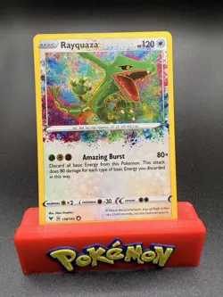 Pokemon Rayquaza Amazing Rare SWSH04: Vivid Voltage 138/185 NM TCG Sword Shield - Image 1