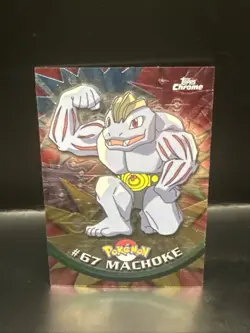 Pokemon Machoke #67 Topps Chrome Base Holo Copy 2 - Image 1