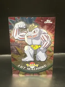 Pokemon Machoke #67 Topps Chrome Base Holo Copy 2 - Image 2