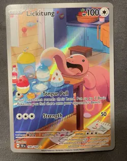 Pokemon Lickitung 180/162SV05: Temporal Forces Holo Illustration Rare - Image 1