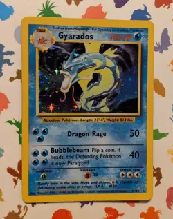 Pokemon TCG Gyarados 6/102 Base Set Holo WOTC Vintage English 1999 MP - Image 1