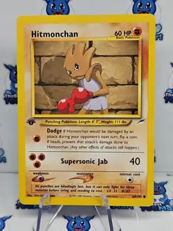 Hitmonchan - 69/105 - 1st Edition Neo Destiny Pokemon LP - Image 1