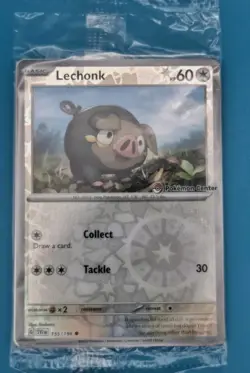 Pokemon TCG Lechonk 155/198 - SV Pokemon Center Stamped Promo - Sealed - Image 1