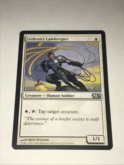 2011 Magic: The Gathering 2012 Gideon's Lawkeeper Card - Image 1
