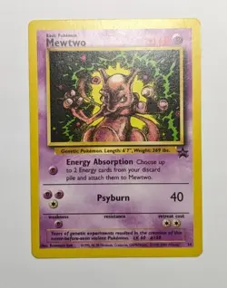 Pokemon Mewtwo 1995 Black Star Promo card 14 LV. 60 #150 - Image 5