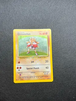 Hitmonchan Holo Pokemon Card 7/102 Base Set Rare, WOTC LP - Image 1