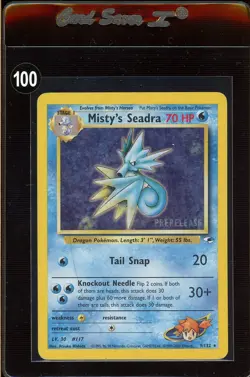Misty's Seadra 9/132 Holo Prerelease Promo - WoTC Pokemon TCG Card - NM - Image 1