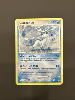 Glaceon Lv. 46 20/100 DP Majestic Dawn Holo Rare 2008 Pokemon Card LP SWIRL - Image 1