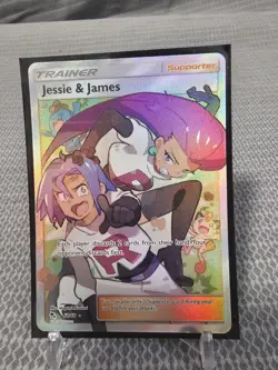 Jessie & James 68/68 Hidden Fates Holo Full Art Pokemon Card - Near Mint - Image 1