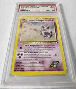 Sabrina’s Gengar 14/132 - Gym Heroes *PSA 9 MINT* Holo Pokemon Card *W/ SWIRL* - Image 2