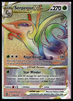 Serperior VSTAR 196/195 SWSH12: Silver Tempest Secret Rare Pokemon Card | NM - Image 1