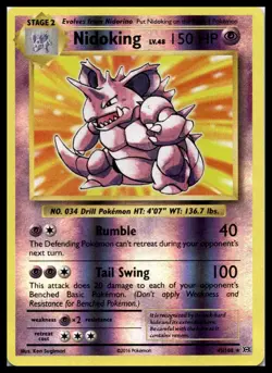 Nidoking 45/108 XY - Evolutions Reverse Holo Pokemon Card | NM - Image 1