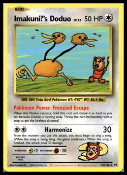 ImakuniU's Doduo 112/108 XY - Evolutions Secret Rare Pokemon Card | NM - Image 1