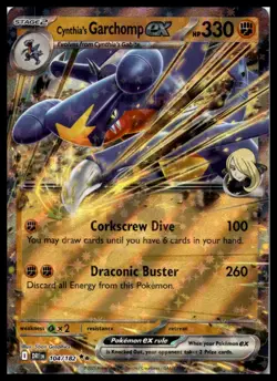Cynthia's Garchomp ex 104/182 SV10: Destined Rivals Pokemon Card | NM - Image 1