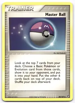Master Ball 88/107 Deoxys Pokemon Card Vintage WOTC | LP - Image 1