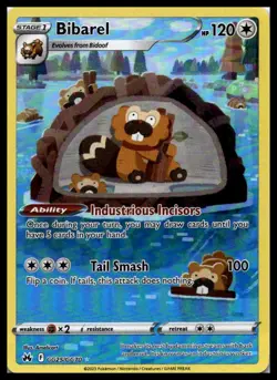 Bibarel GG25/GG70 Crown Zenith Holo Full Art Pokemon Card | NM - Image 1