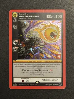 MetaZoo Nightfall Headless Horseman Channel Fireball Full Holo Promo Card - Image 1
