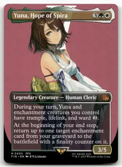 Yuna, Hope of Spira (Borderless) #404 MTG Final Fantasy FIN NM X1 - Image 1