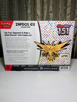 Pokemon TCG Scarlet & Violet 151 Zapdos EX Collection Box Sealed NEW - Image 2