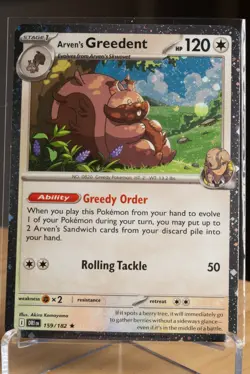 Arven's Greedent 159/182 Destined Rivals Cosmos Holo Pokemon Card NM - Image 1