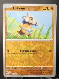 Pokemon TCG - Reverse Holo Cubone 72/142 - Stellar Crown 2024 - Image 1