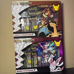 Pokemon Tcg Celebrations Collection Dark Sylveon And Lance’s Charizard Box - Image 1