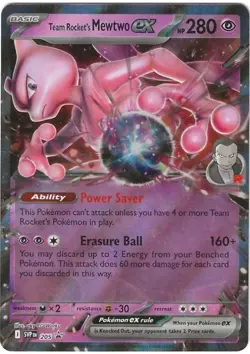Pokemon Scarlet & Violet Black Star Promo - Team Rocket's Mewtwo ex SVP 205 - Image 1