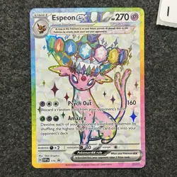 Pokemon TCG Espeon ex SVP 175 Scarlet & Violet Black Star Promo Full Art Holo NM - Image 1