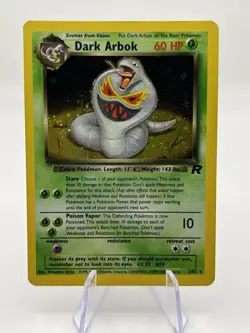 2000 Dark Arbok #2/82 Holo MP Rare Pokemon Team Rocket Vintage WOTC - Image 1