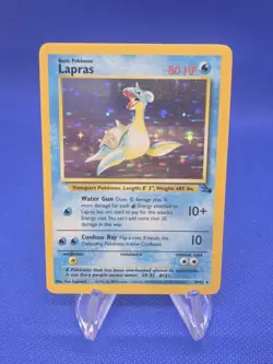 Vintage WOTC Pokemon Fossil Unlimited Lapras 10/62 Holo Rare LP/MP - Image 1