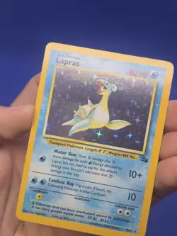 Vintage WOTC Pokemon Fossil Unlimited Lapras 10/62 Holo Rare LP/MP - Image 2