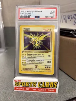 1999 Pokemon German Zapdos - Holo 1st First Edition PSA 9 MINT - 16/102 - Image 1