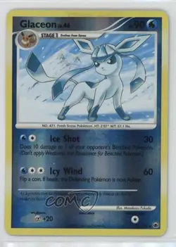 Glaceon Reverse Foil Pokemon Diamond & Pearl Majestic Dawn #20 2008 - Image 1