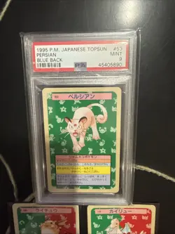 1995 Japanese Persian Topsun Pokemon PSA9 & Raichu, Dragonite Blue /Green Back - Image 5