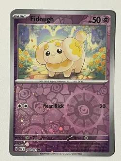 Fidough 038/091 SV: Paldean Fates Reverse Holo Cosmos Pokemon TCG - Image 1