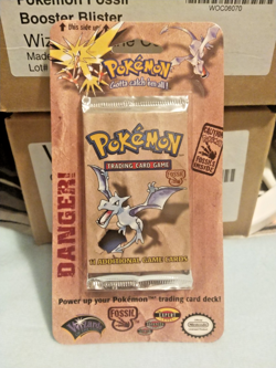 1999 Pokemon Fossil Blister Pack - Factory Sealed (Unopened) WOTC Aerodactyl - Image 1