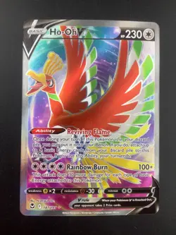 Pokemon TCG Ho-Oh V 187/195 Full Art Ultra Rare Silver Tempest NM - Image 1