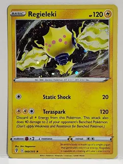 Regieleki #60/203 Evolving Skies 2021 Rare Holo Pokemon TCG - Image 1