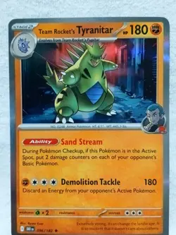 Team Rocket's Tyranitar 096/182 Sv10: Destined Rivals Rare Holo Pokemon TCG - Image 4