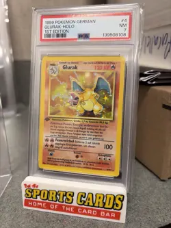 1999 Pokemon German Glurak-Holo 1st First Edition PSA 7 - Charizard 4/102 - Image 1