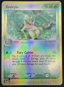 Grovyle 31/97 Reverse Holo EX Dragon Pokemon Card HP (Damaged) - Image 1