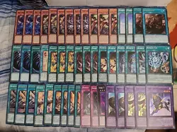 Yugioh 50 Card Radiant Typhoon Runick Deck Core Tip Chant Fonix Geki Vortex - Image 1